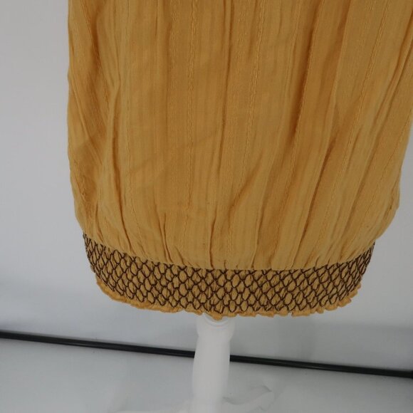 Mine Yellow Tank Top Embroidered Details Size Medium - Picture 4 of 9